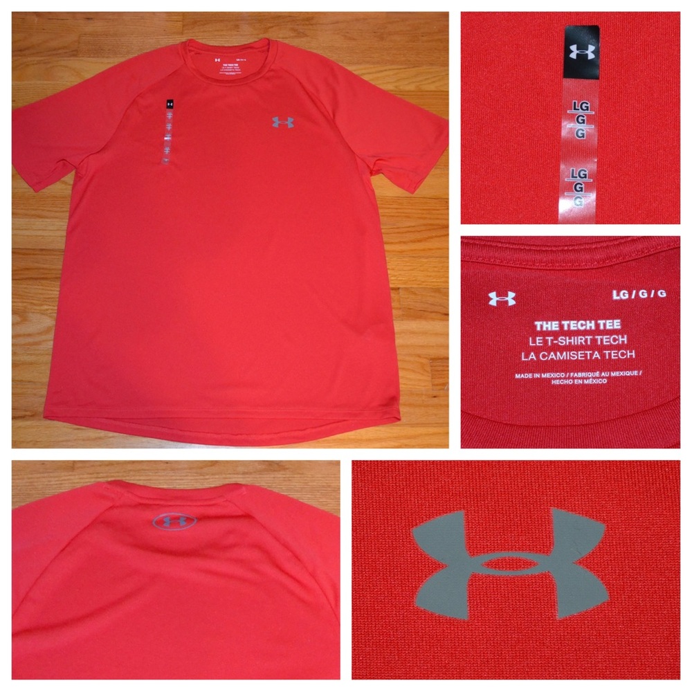 Men’s Under Armour red The Tech Tee, size L - NEW